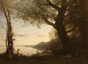Jean-Baptiste-Camille Corot The Little Bird Nesters Sweden oil painting artist